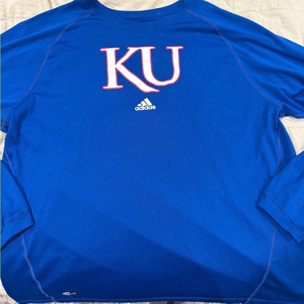 Adidas Royal Blue KU Logo Long Sleeve